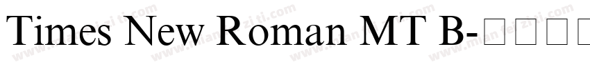 Times New Roman MT B字体转换